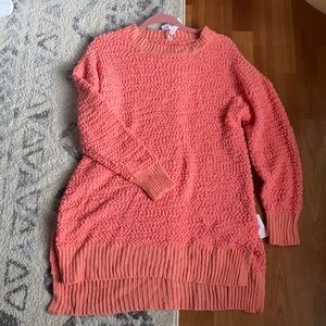 Beautiful coral colored popcorn sweater